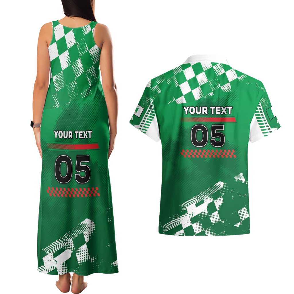 Custom Italy Emilia-Romagna Couples Matching Tank Maxi Dress and Hawaiian Shirt Italian Race Circuit - Wonder Print Shop