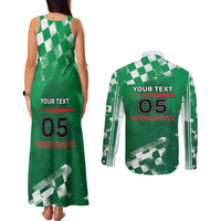Custom Italy Emilia-Romagna Couples Matching Tank Maxi Dress and Long Sleeve Button Shirt Italian Race Circuit - Wonder Print Shop