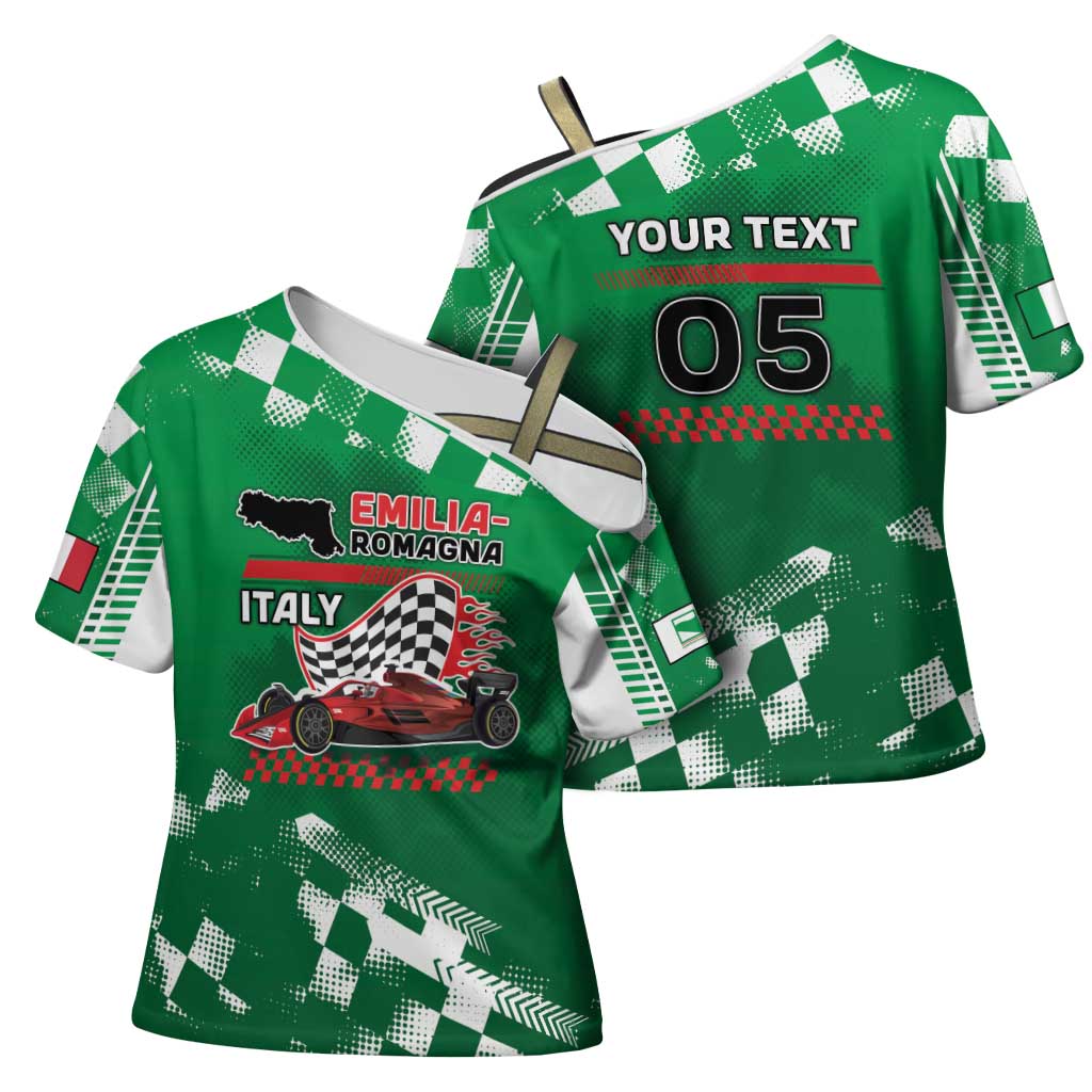 Custom Italy Emilia-Romagna Cross Shoulder Shirt Italian Race Circuit - Wonder Print Shop