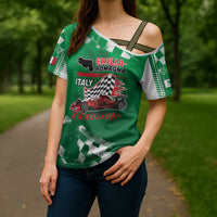 Custom Italy Emilia-Romagna Cross Shoulder Shirt Italian Race Circuit - Wonder Print Shop