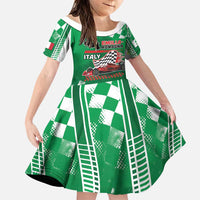 Custom Italy Emilia-Romagna Family Matching Off Shoulder Maxi Dress and Hawaiian Shirt Italian Race Circuit - Wonder Print Shop