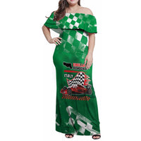 Custom Italy Emilia-Romagna Family Matching Off Shoulder Maxi Dress and Hawaiian Shirt Italian Race Circuit - Wonder Print Shop