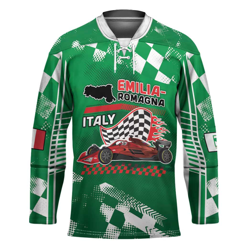 Custom Italy Emilia-Romagna Hockey Jersey Italian Race Circuit - Wonder Print Shop
