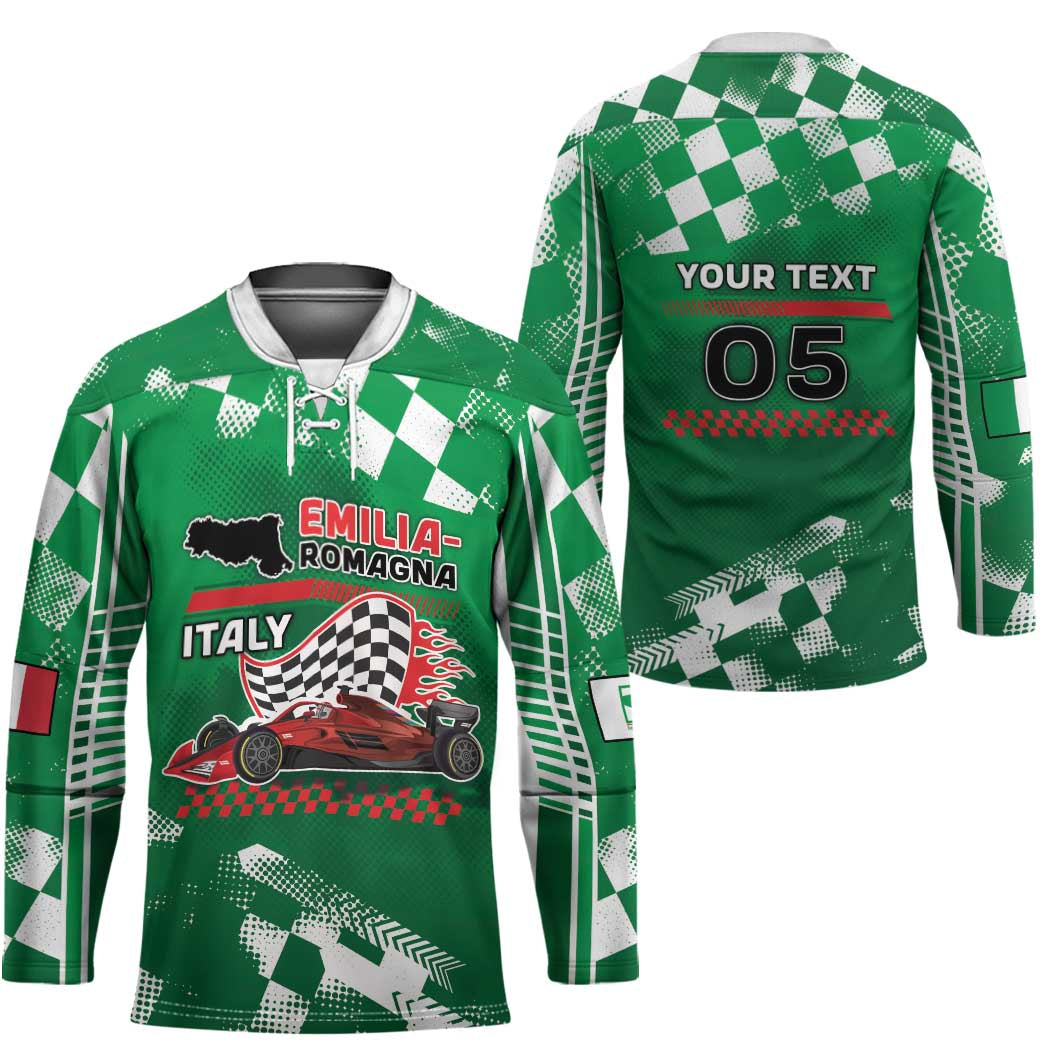Custom Italy Emilia-Romagna Hockey Jersey Italian Race Circuit - Wonder Print Shop