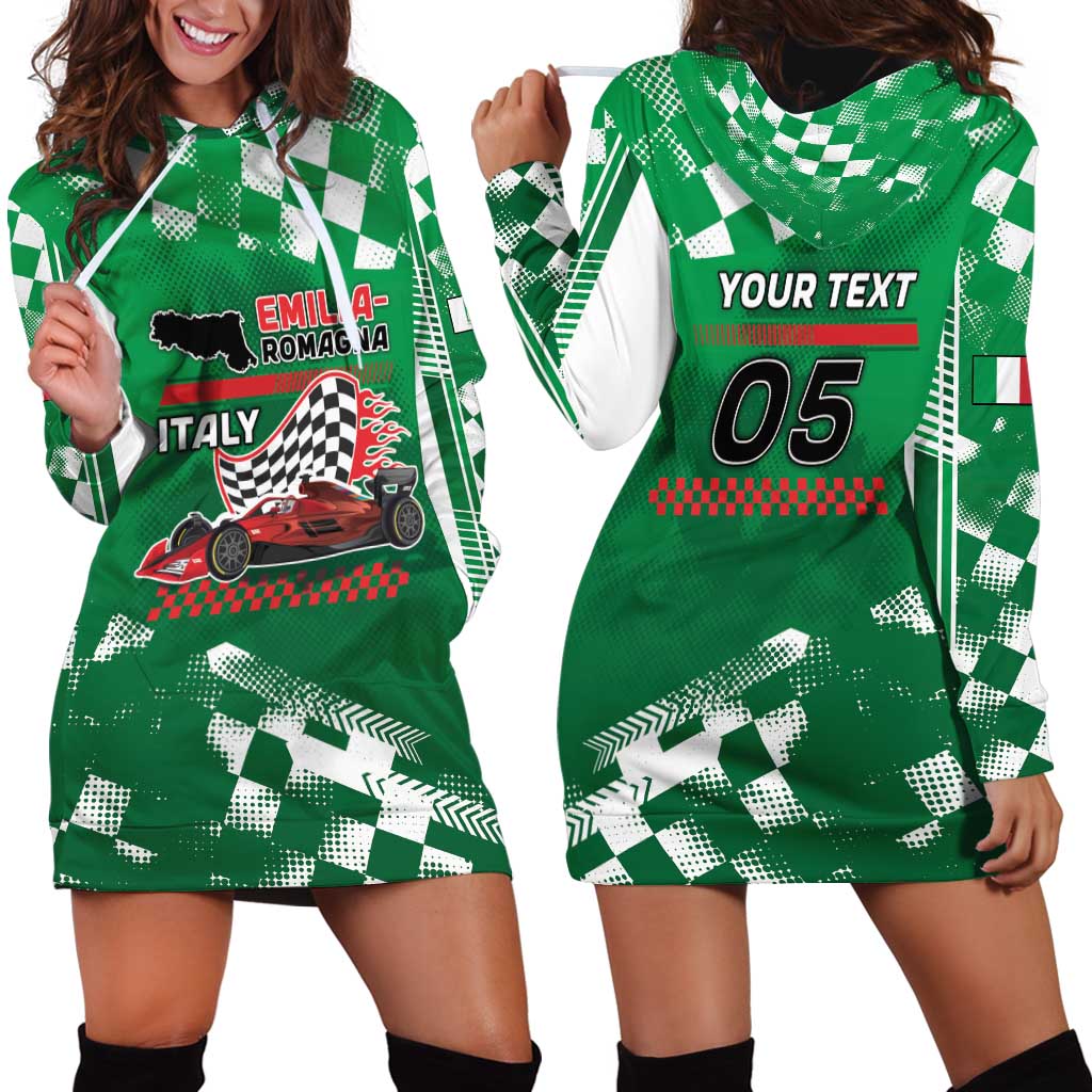 Custom Italy Emilia-Romagna Hoodie Dress Italian Race Circuit - Wonder Print Shop