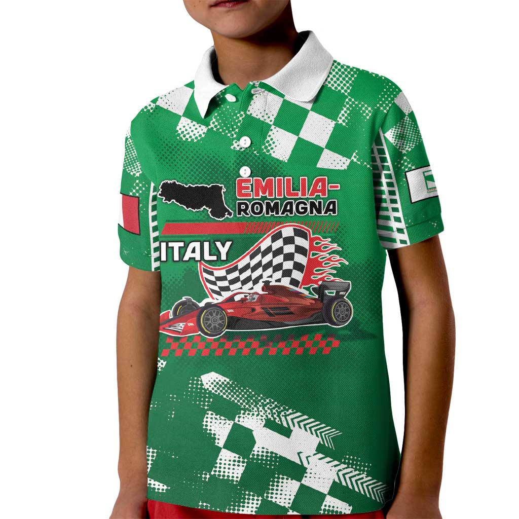 Custom Italy Emilia-Romagna Kid Polo Shirt Italian Race Circuit - Wonder Print Shop