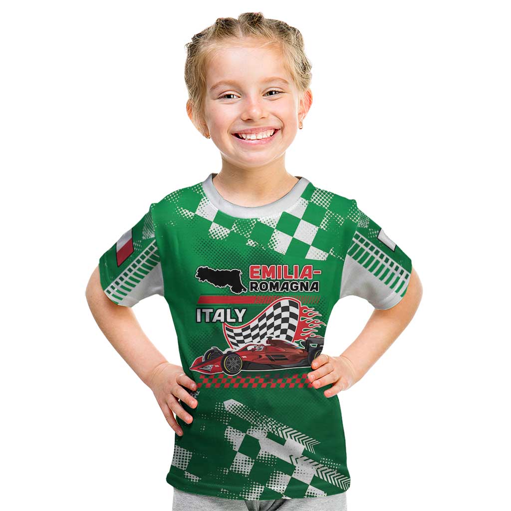 Custom Italy Emilia-Romagna Kid T Shirt Italian Race Circuit - Wonder Print Shop