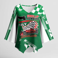 Custom Italy Emilia-Romagna Kimono Sleeve Blouse Italian Race Circuit - Wonder Print Shop