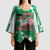 Custom Italy Emilia-Romagna Kimono Sleeve Blouse Italian Race Circuit - Wonder Print Shop