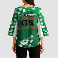 Custom Italy Emilia-Romagna Kimono Sleeve Blouse Italian Race Circuit - Wonder Print Shop