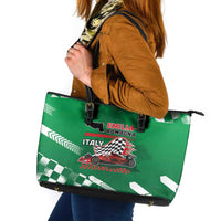 Italy Emilia-Romagna Leather Tote Bag Italian Race Circuit - Wonder Print Shop