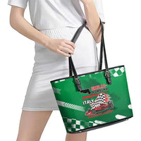 Italy Emilia-Romagna Leather Tote Bag Italian Race Circuit - Wonder Print Shop