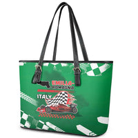 Italy Emilia-Romagna Leather Tote Bag Italian Race Circuit - Wonder Print Shop