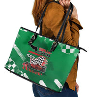 Italy Emilia-Romagna Leather Tote Bag Italian Race Circuit - Wonder Print Shop