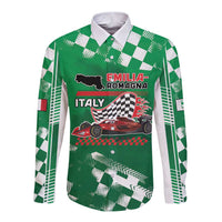 Custom Italy Emilia-Romagna Long Sleeve Button Shirt Italian Race Circuit - Wonder Print Shop