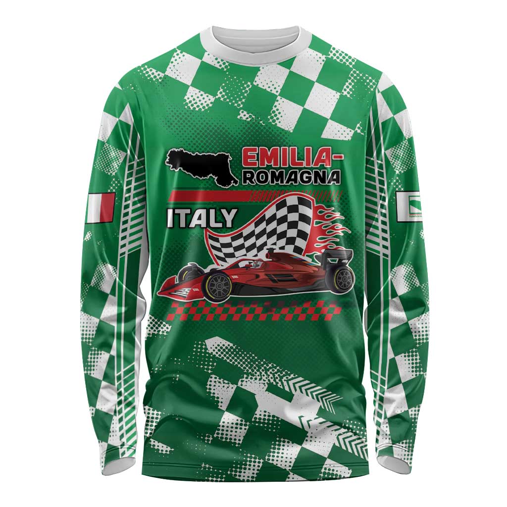 Custom Italy Emilia-Romagna Long Sleeve Shirt Italian Race Circuit - Wonder Print Shop