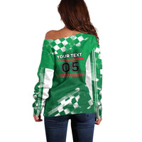 Custom Italy Emilia-Romagna Off Shoulder Sweater Italian Race Circuit - Wonder Print Shop