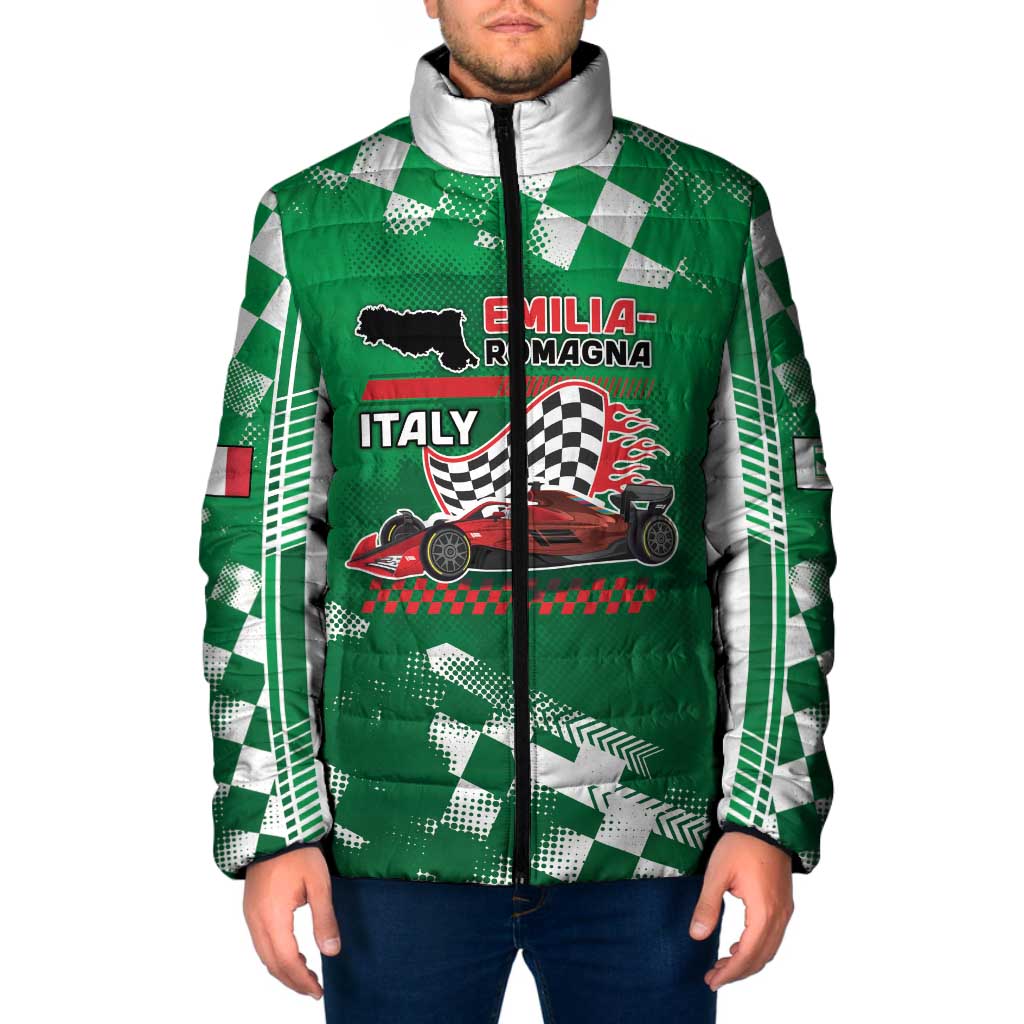 Custom Italy Emilia-Romagna Padded Jacket Italian Race Circuit - Wonder Print Shop