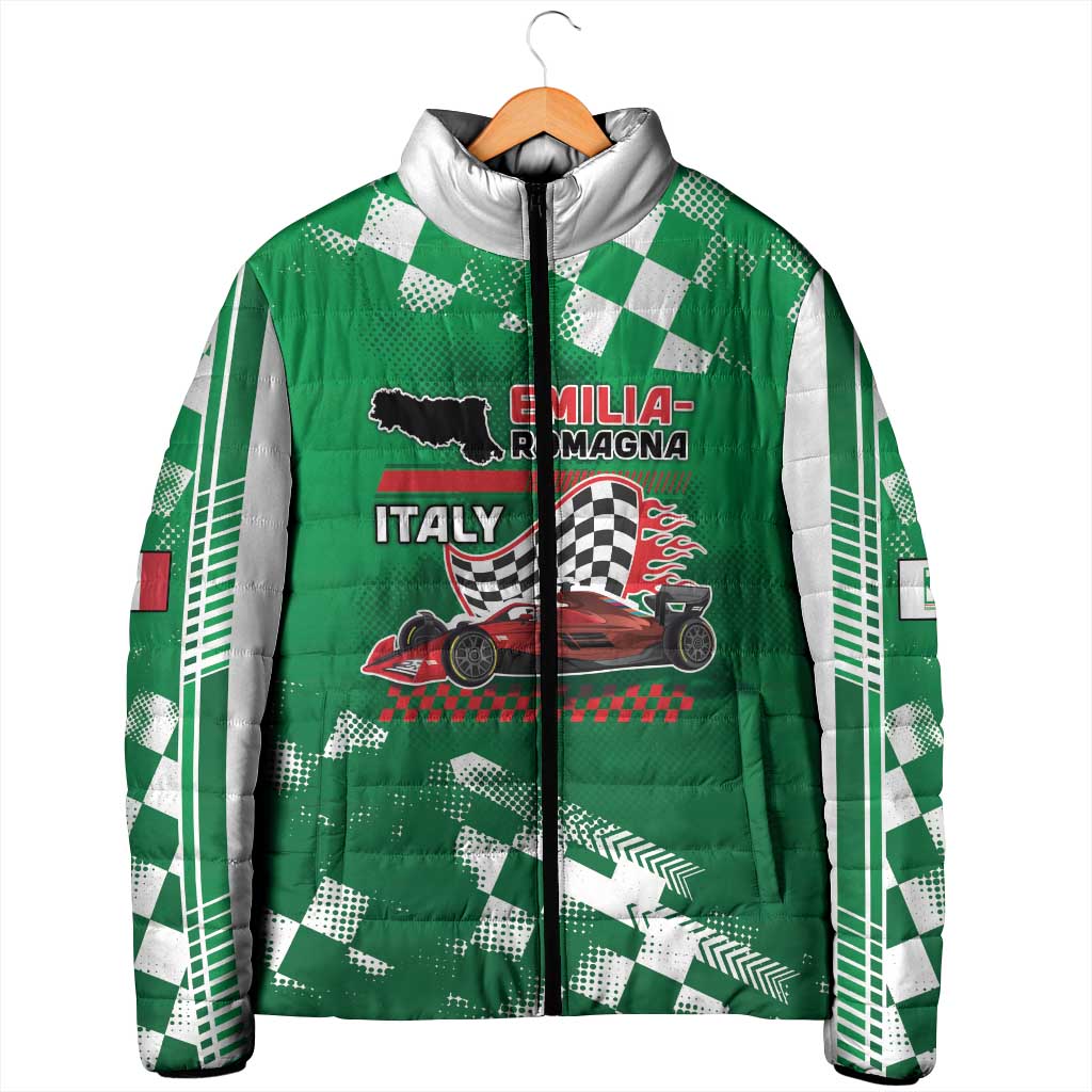 Custom Italy Emilia-Romagna Padded Jacket Italian Race Circuit - Wonder Print Shop