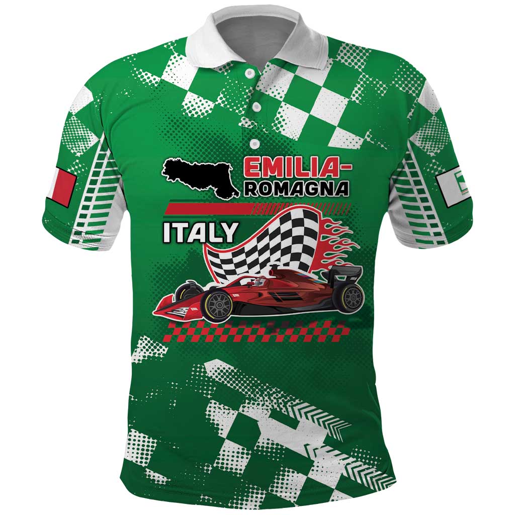 Custom Italy Emilia-Romagna Polo Shirt Italian Race Circuit - Wonder Print Shop