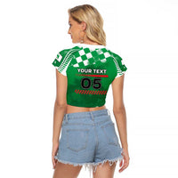 Custom Italy Emilia-Romagna Raglan Cropped T Shirt Italian Race Circuit - Wonder Print Shop