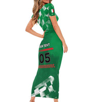 Custom Italy Emilia-Romagna Short Sleeve Bodycon Dress Italian Race Circuit - Wonder Print Shop