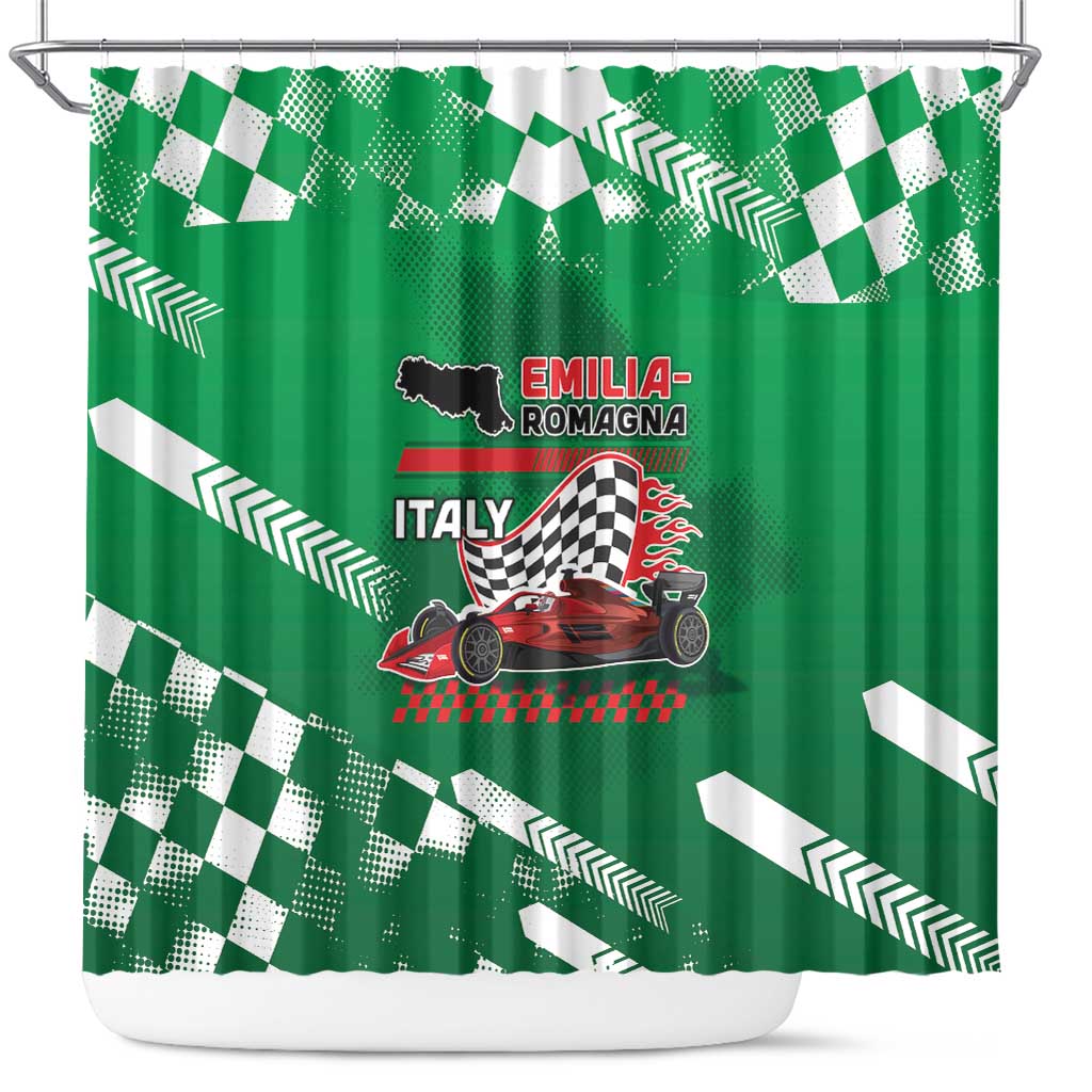 Italy Emilia-Romagna Shower Curtain Italian Race Circuit - Wonder Print Shop