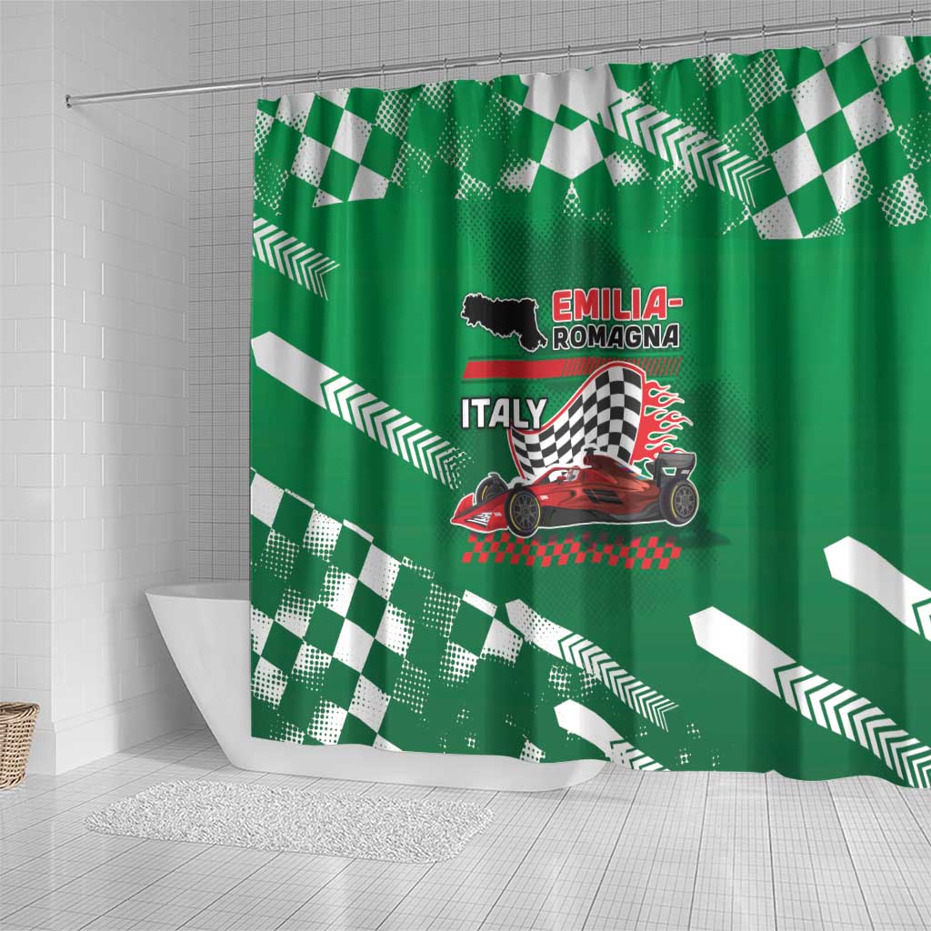 Italy Emilia-Romagna Shower Curtain Italian Race Circuit - Wonder Print Shop