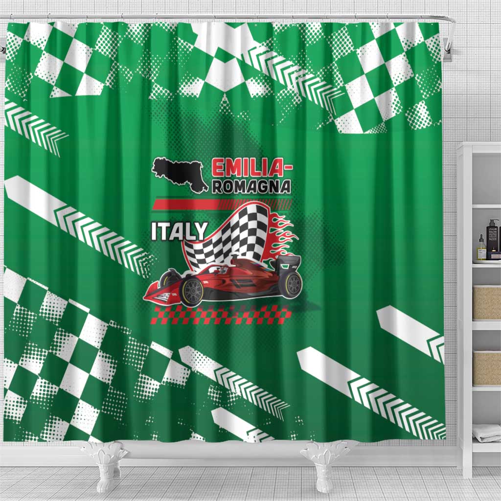Italy Emilia-Romagna Shower Curtain Italian Race Circuit - Wonder Print Shop
