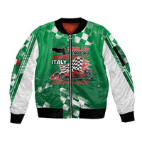 Custom Italy Emilia-Romagna Sleeve Zip Bomber Jacket Italian Race Circuit - Wonder Print Shop