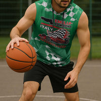 Custom Italy Emilia-Romagna Sleeveless Hoodie Italian Race Circuit - Wonder Print Shop