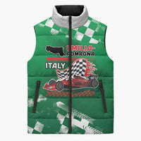 Custom Italy Emilia-Romagna Sleeveless Puffer Jacket Italian Race Circuit - Wonder Print Shop