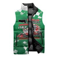 Custom Italy Emilia-Romagna Sleeveless Puffer Jacket Italian Race Circuit - Wonder Print Shop