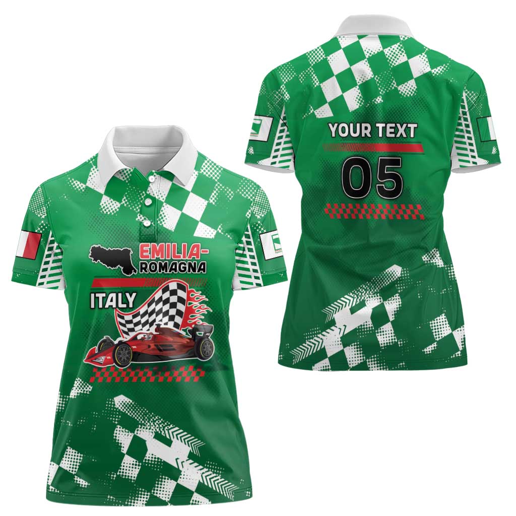 Custom Italy Emilia-Romagna Women Polo Shirt Italian Race Circuit - Wonder Print Shop