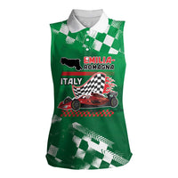 Custom Italy Emilia-Romagna Women Sleeveless Polo Shirt Italian Race Circuit - Wonder Print Shop