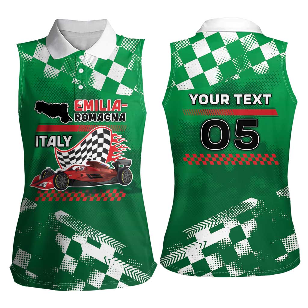 Custom Italy Emilia-Romagna Women Sleeveless Polo Shirt Italian Race Circuit - Wonder Print Shop