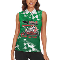 Custom Italy Emilia-Romagna Women Sleeveless Polo Shirt Italian Race Circuit - Wonder Print Shop