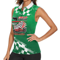 Custom Italy Emilia-Romagna Women Sleeveless Polo Shirt Italian Race Circuit - Wonder Print Shop