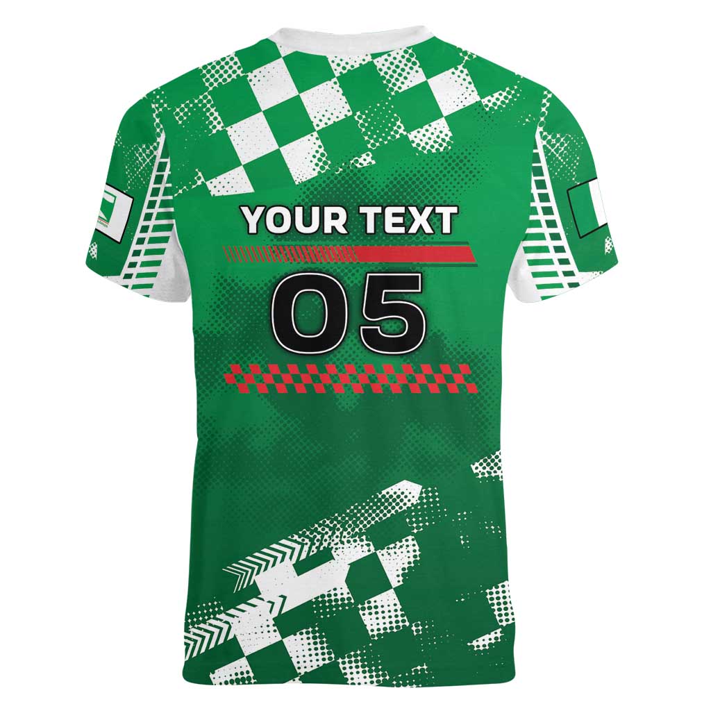 Custom Italy Emilia-Romagna Women V-Neck T-Shirt Italian Race Circuit - Wonder Print Shop