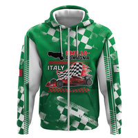 Custom Italy Emilia-Romagna Zip Hoodie Italian Race Circuit - Wonder Print Shop