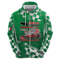 Custom Italy Emilia-Romagna Zip Hoodie Italian Race Circuit - Wonder Print Shop
