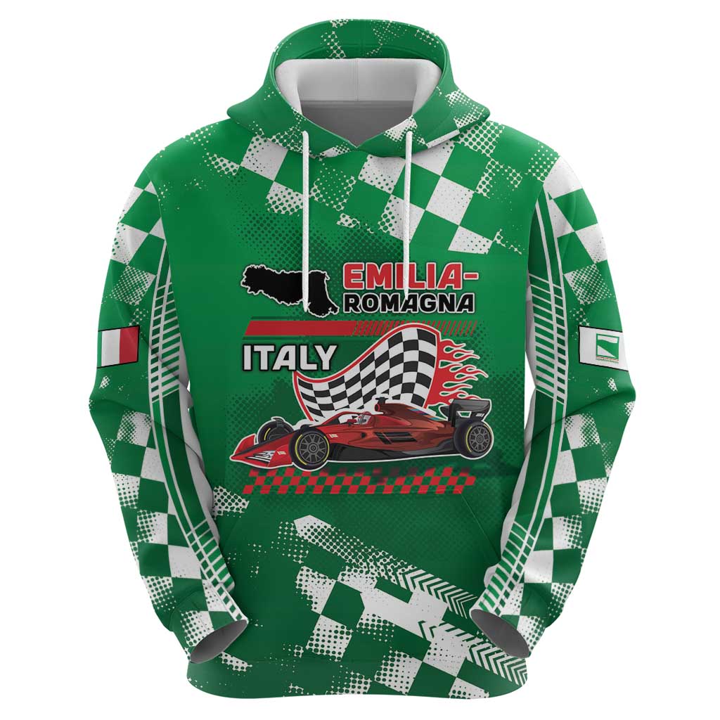 Custom Italy Emilia-Romagna Zip Hoodie Italian Race Circuit - Wonder Print Shop