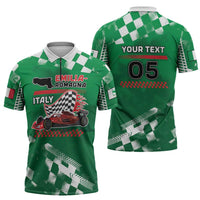 Custom Italy Emilia-Romagna Zipper Polo Shirt Italian Race Circuit - Wonder Print Shop