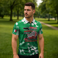 Custom Italy Emilia-Romagna Zipper Polo Shirt Italian Race Circuit - Wonder Print Shop