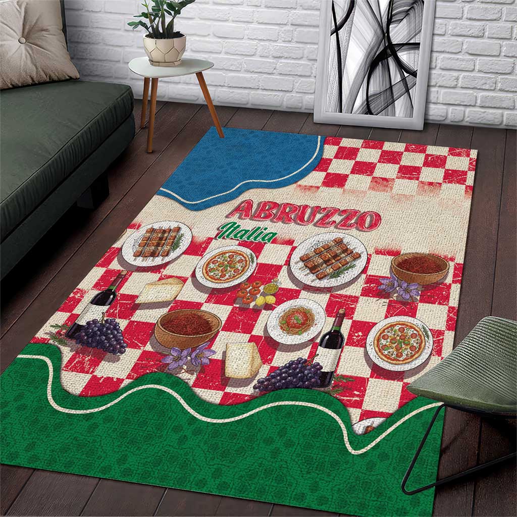 Italy Abruzzo Area Rug Specialty Flavors Retro Style