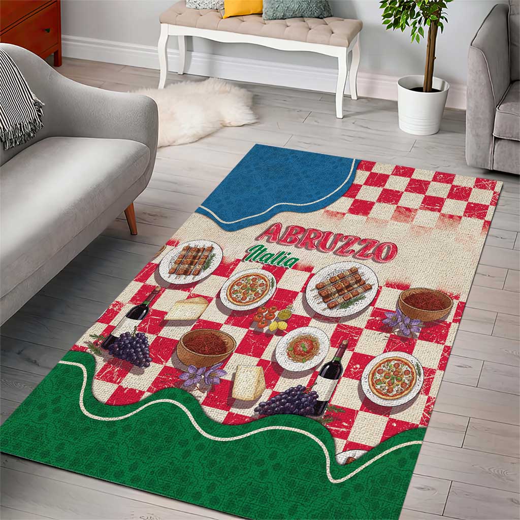 Italy Abruzzo Area Rug Specialty Flavors Retro Style