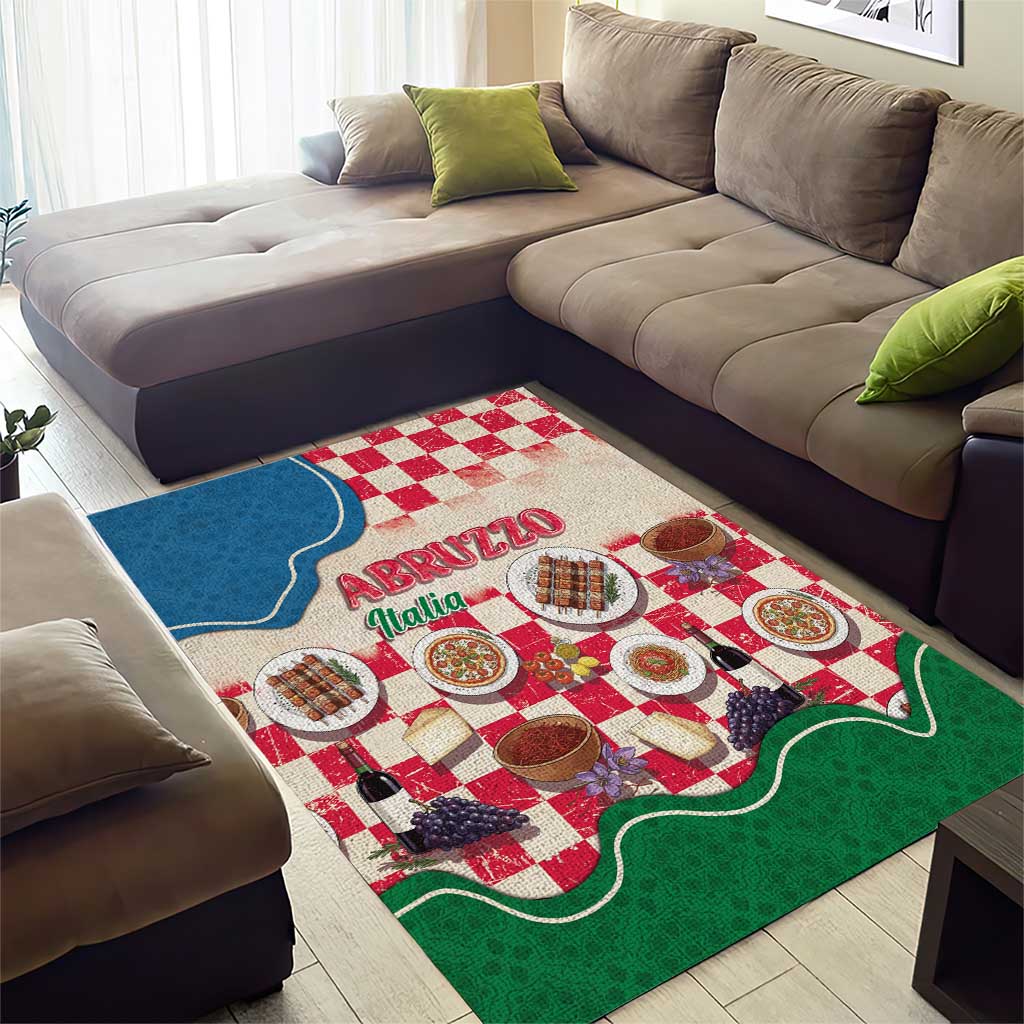 Italy Abruzzo Area Rug Specialty Flavors Retro Style