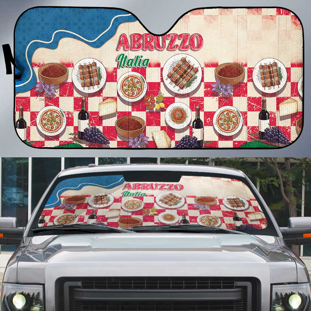 Italy Abruzzo Auto Sun Shade Specialty Flavors Retro Style