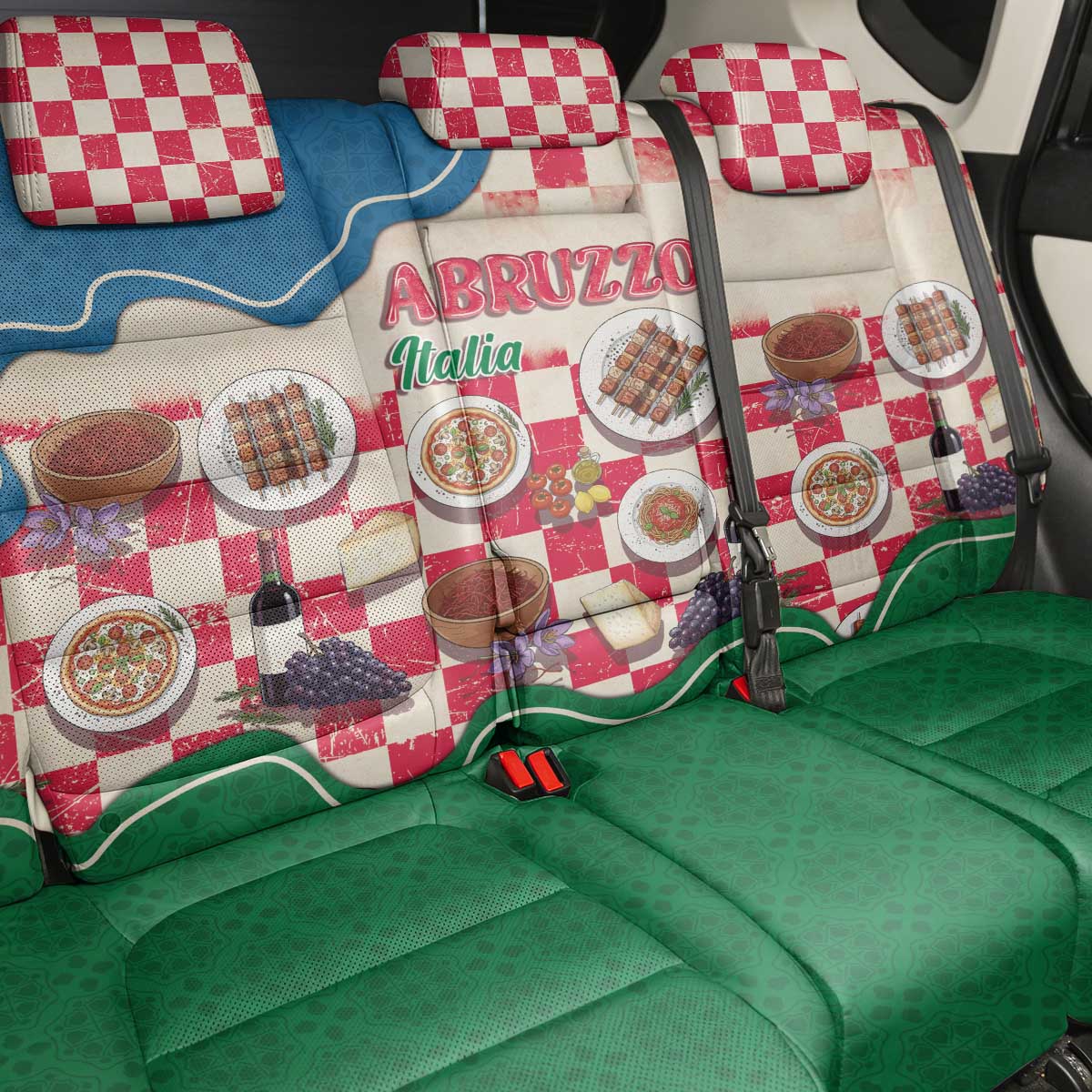 Italy Abruzzo Back Car Seat Cover Specialty Flavors Retro Style