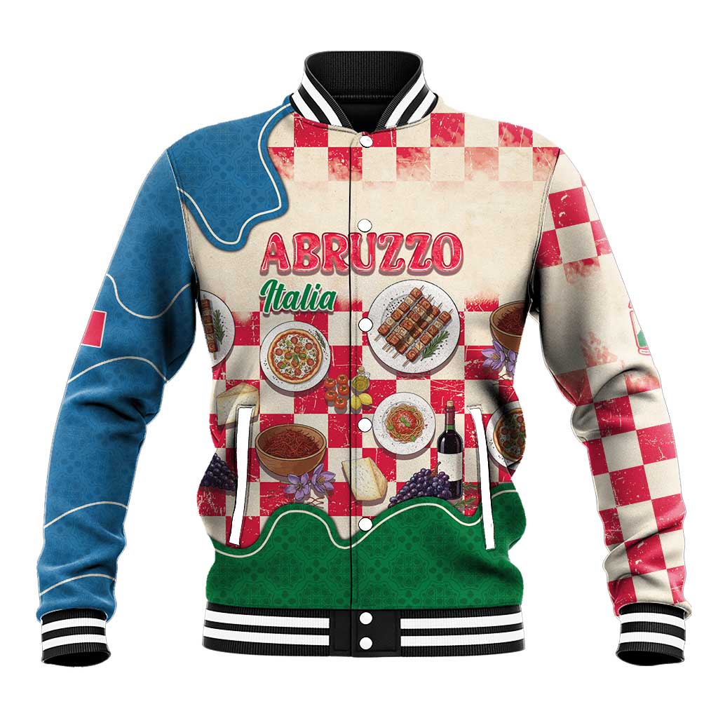 Italy Abruzzo Baseball Jacket Specialty Flavors Retro Style